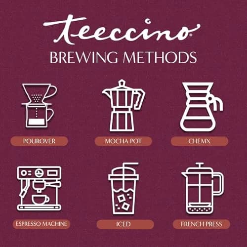 Teeccino Mocha Chicory Coffee Alternative - 11 Ounce - Ground Herbal Coffee That’s Prebiotic, Caffeine-Free & Acid Free, Medium Roast thumbnail 5