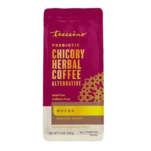 Teeccino Mocha Chicory Coffee Alternative - 11 Ounce - Ground Herbal Coffee That’s Prebiotic, Caffeine-Free & Acid Free, Medium Roast thumbnail 9