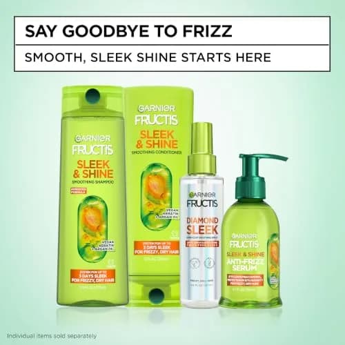 Garnier Fructis Sleek & Shine Conditioner 384ml (13 Fl Oz) | Fights Frizz in 97% Humidity thumbnail 6
