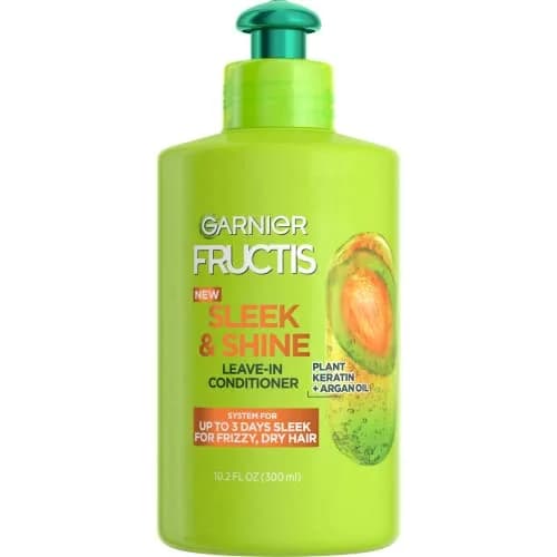 Garnier Fructis Sleek & Shine Leave-In Conditioner Cream 299ml (10.2 Fl Oz) | Controls Frizz for Dry Hair — Leave-In Conditioner
