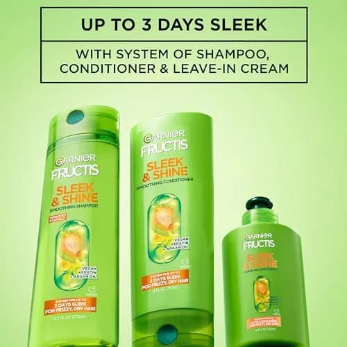 Garnier Fructis Sleek & Shine Leave-In Conditioner Cream 299ml (10.2 Fl Oz) | Controls Frizz for Dry Hair thumbnail 5