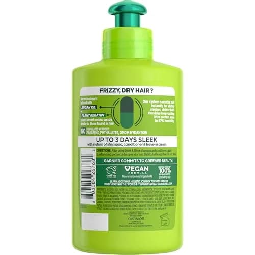Garnier Fructis Sleek & Shine Leave-In Conditioner Cream 299ml (10.2 Fl Oz) | Controls Frizz for Dry Hair thumbnail 9
