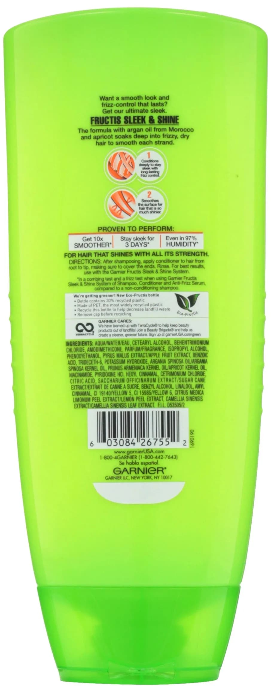 Garnier Fructis Sleek & Shine Conditioner 25.4 Fl Oz (Pack of 1) | Fights Frizz - view 2
