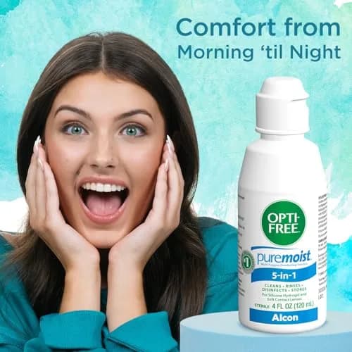 Opti-Free Puremoist Multi-Purpose Contact Lens Solution 118ml (4 Fl Oz) | Doctor Recommended for All-Day Comfort thumbnail 4