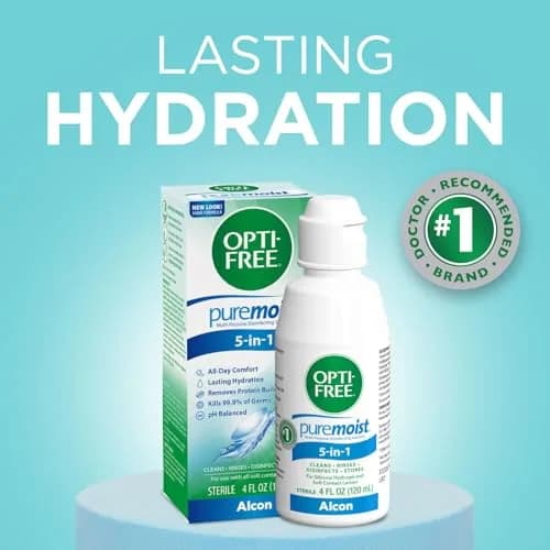 Opti-Free Puremoist Multi-Purpose Contact Lens Solution 118ml (4 Fl Oz) | Doctor Recommended for All-Day Comfort thumbnail 5