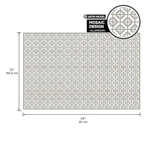 M-D Building Aluminum Sheet Mosaic Pattern, Satin Nickel, 12in x 24in | Rust-Resistant Interior/Exterior Sheet thumbnail 2