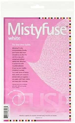 Attached Sheer Fusible Interfacing 20" x 90" | Ultra-strong, stays soft, suitable for most fabrics, White thumbnail 1