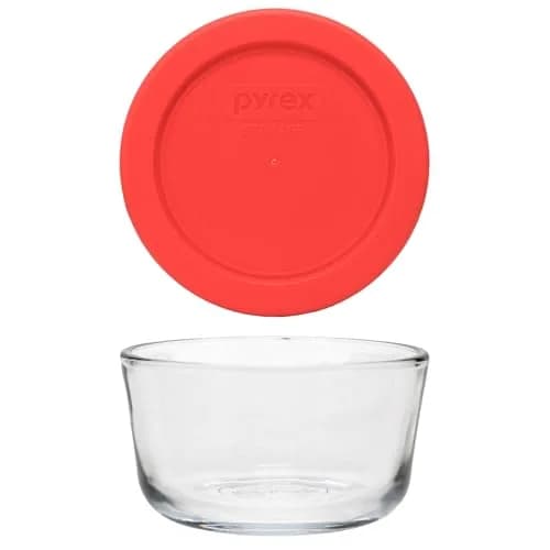 Pyrex Simply Store 1 Cup Round Glass Food Storage Container with Red Lid | 237ml (8 fl oz) thumbnail 4