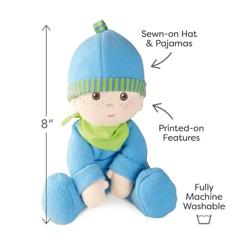 HABA Snug-Up Soft Plush Luis Baby Doll 8" | Perfect Newborn & Toddler Toy, Machine Washable, Ideal Boy Doll thumbnail 2