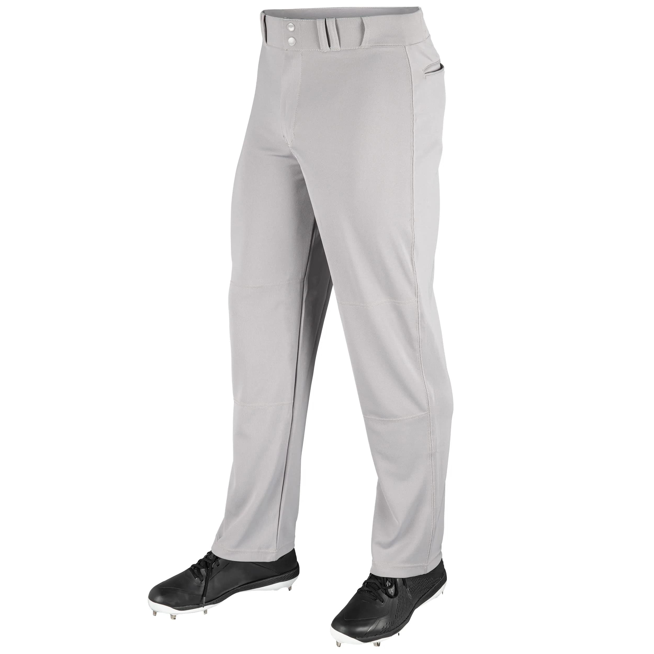 Champro Youth MVP Open Bottom Relaxed Fit Baseball Pant, Grey, Medium | Durable Polyester, Comfort Fit — Small