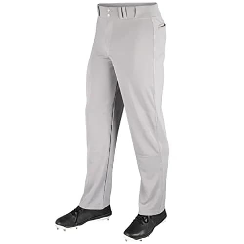 Champro Youth MVP Open Bottom Relaxed Fit Baseball Pant, Grey, Medium | Durable Polyester, Comfort Fit thumbnail 1