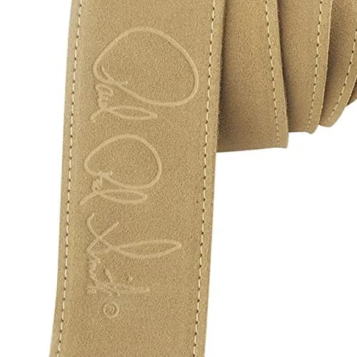 PRS Suede Logo Guitar Strap, Tan | Adjustable 2.5" Wide, Made in USA thumbnail 2
