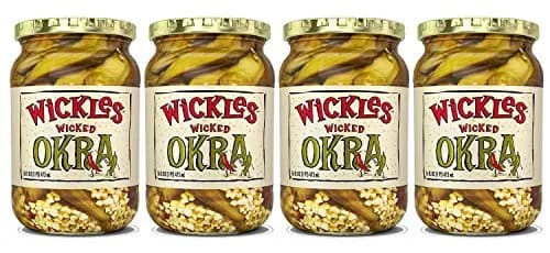 Wickles Wicked Okra 16 OZ | Spicy, Sweet & Vegan Pickle Relish, 4 Pack thumbnail 1