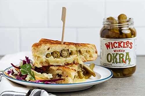 Wickles Wicked Okra 16 OZ | Spicy, Sweet & Vegan Pickle Relish, 4 Pack thumbnail 5