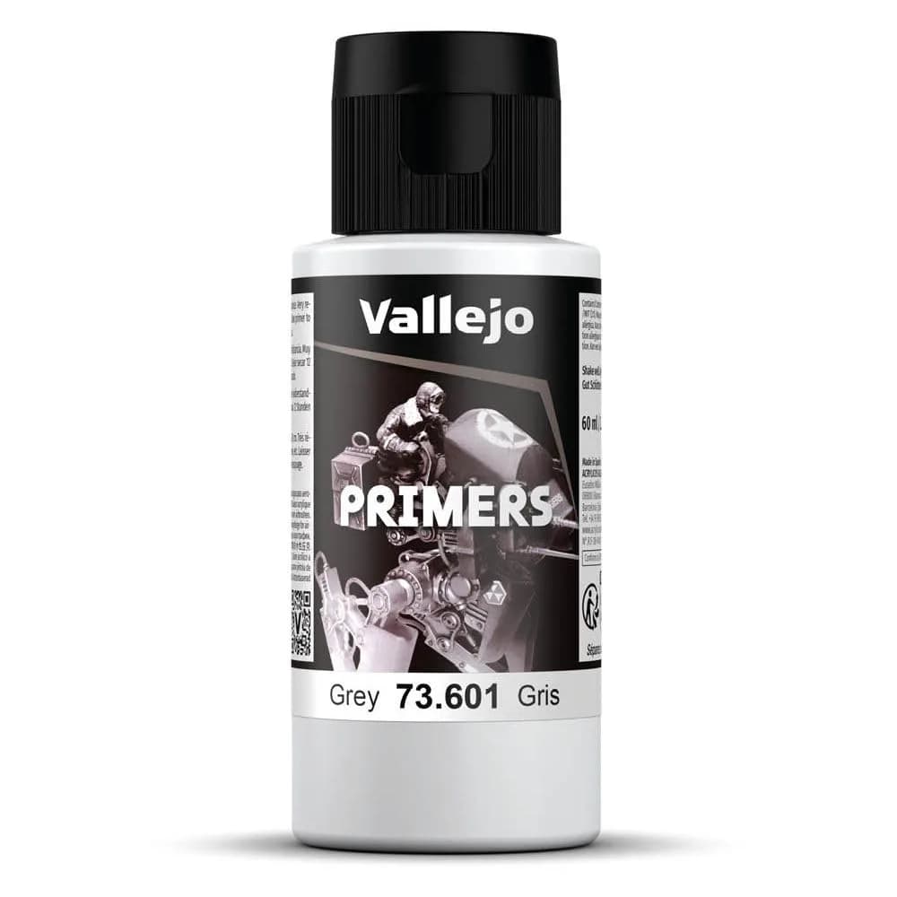 Vallejo Grey Acrylic Surface Primer 200ml (6.76 Fl Oz) | Matte Finish, Fast Drying, Airbrush Ready — Grey Primer 60 ml. (2.02 fl.oz.) - main product image