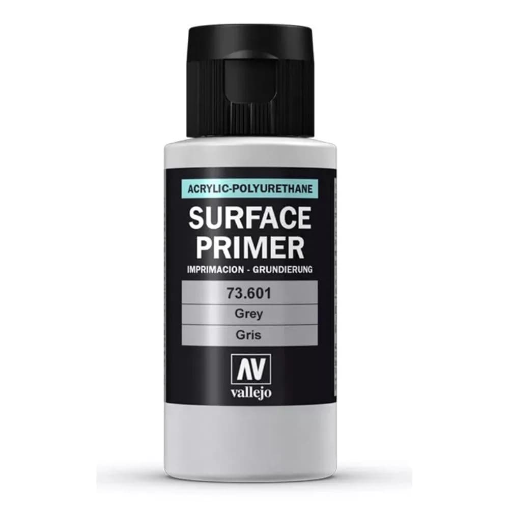 Vallejo Grey Acrylic Surface Primer 200ml (6.76 Fl Oz) | Matte Finish, Fast Drying, Airbrush Ready — Grey Primer 60 ml. (2.02 fl.oz.) - view 2