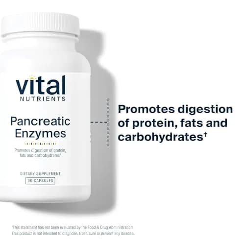 Vital Nutrients Pancreatic Enzymes 1,000mg 90 Capsules | Digestive Health Support with Protease, Amylase & Lipase thumbnail 3