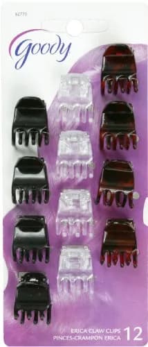 Goody Classics 3 Prong Mini Claw Hair Clips, 36 Count (1.5 cm Width) | Secure Hold for Short Hair & Partial Updos thumbnail 1