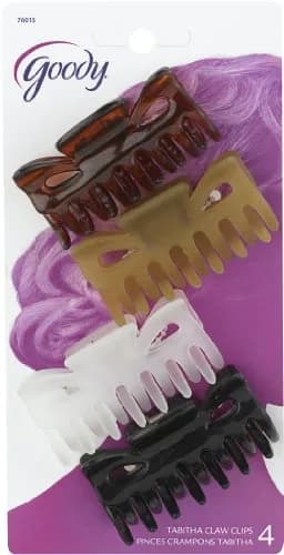 Goody Classics Medium Claw Hair Clips (12 Count) | Assorted Colors for All Hair Types thumbnail 1