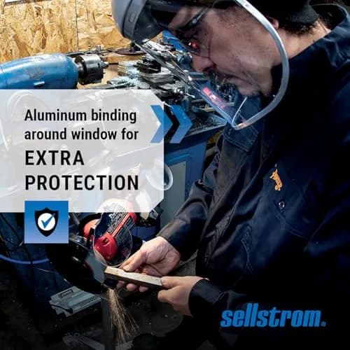 Sellstrom 301 Face Shield Uncoated Clear Tint, Aluminum Binding, ANSI Z87.1 | Lightweight, Impact-Resistant Safety Face Shield thumbnail 4