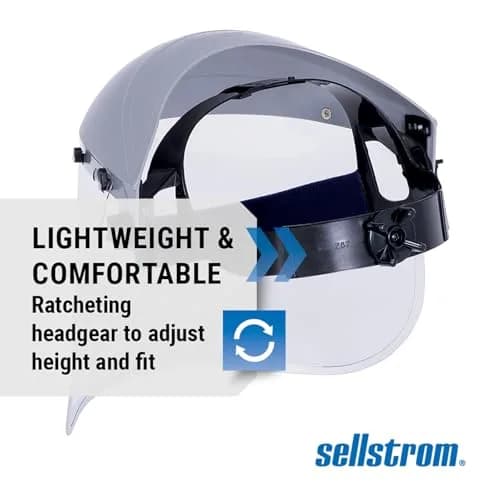 Sellstrom 301 Face Shield Uncoated Clear Tint, Aluminum Binding, ANSI Z87.1 | Lightweight, Impact-Resistant Safety Face Shield thumbnail 5
