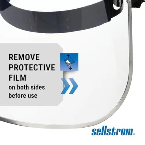 Sellstrom 301 Face Shield Uncoated Clear Tint, Aluminum Binding, ANSI Z87.1 | Lightweight, Impact-Resistant Safety Face Shield thumbnail 6