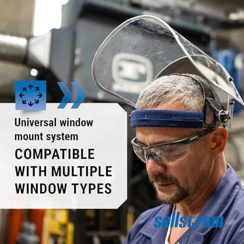 Sellstrom 301 Face Shield Uncoated Clear Tint, Aluminum Binding, ANSI Z87.1 | Lightweight, Impact-Resistant Safety Face Shield thumbnail 3