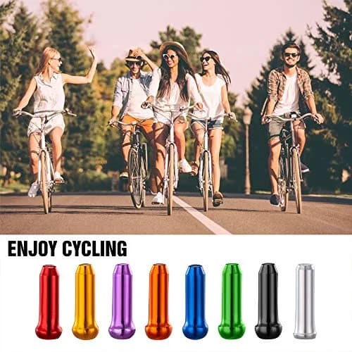 HZJD Bike Cable End Caps & O-Ring Set (48pcs + 6pcs) | Durable Aluminum Alloy, Multi-Coloured, Universal Fit for All Bicycles thumbnail 5