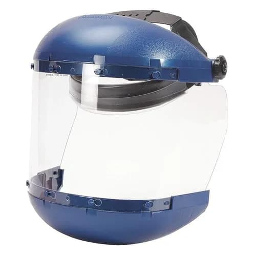 Sellstrom 380 Series Face Shield Lightweight High Impact Polycarbonate Clear Tint with Adjustable Ratchet Headgear for Grinding Cutting CSA Z94.3 thumbnail 1