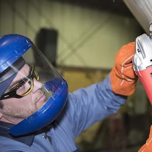 Sellstrom 380 Series Face Shield Lightweight High Impact Polycarbonate Clear Tint with Adjustable Ratchet Headgear for Grinding Cutting CSA Z94.3 thumbnail 5