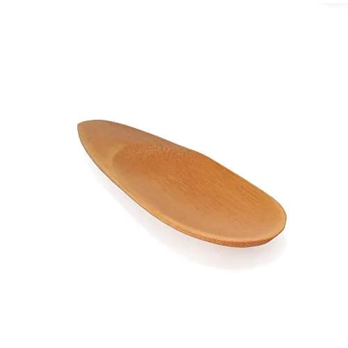 BambooMN 4" Small Solid Bamboo Oval Scoop | Eco-Friendly Kitchen Utensil for Spices & Sauces thumbnail 2