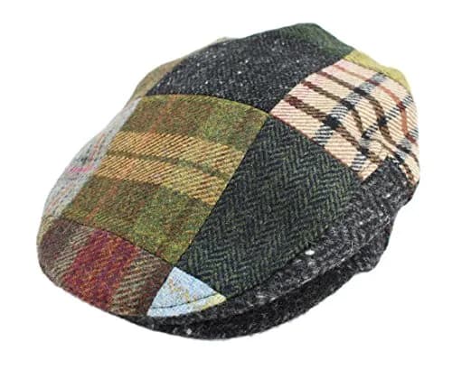 Biddy Murphy Newsboy Flat Cap, 100% Irish Wool, Patchwork, Multicolor, XL | Unique Irish Tweed Style thumbnail 7