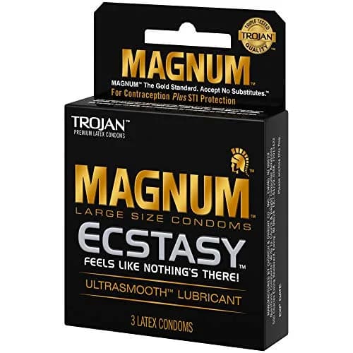 Trojan Magnum Ecstasy Large Size Condom 3 Count | Extra Large, Lubricated, USA Import thumbnail 4