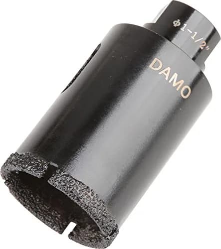 DAMO 1-1/2 inch Diamond Core Drill Bit for Porcelain, Ceramic, Tile, Quartzite, Granite, Marble, Stone & Brick | Vacuum Brazed Tech thumbnail 1