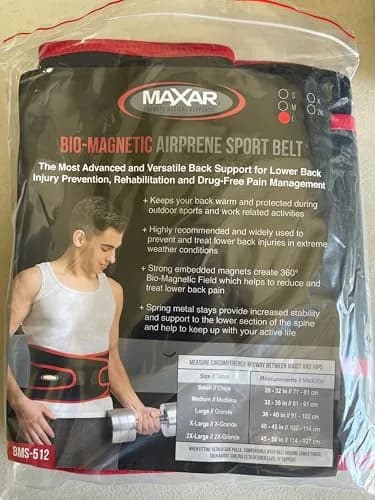 MAXAR Airprene Sports Back Brace with 18 Magnets | Support & Pain Relief for Lower Back (70-120 chars) thumbnail 6