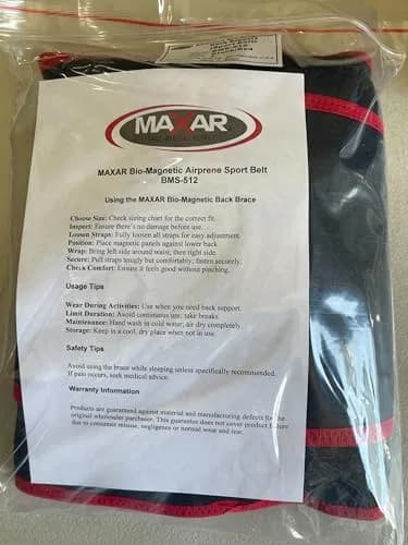 MAXAR Airprene Sports Back Brace with 18 Magnets | Support & Pain Relief for Lower Back (70-120 chars) thumbnail 8
