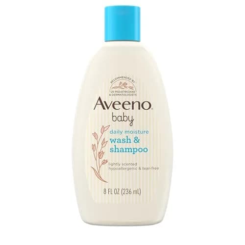Aveeno Baby Gentle Wash & Shampoo with Natural Oat Extract 240ml (8 Fl Oz) | Tear-Free Formula for Hair & Body thumbnail 1