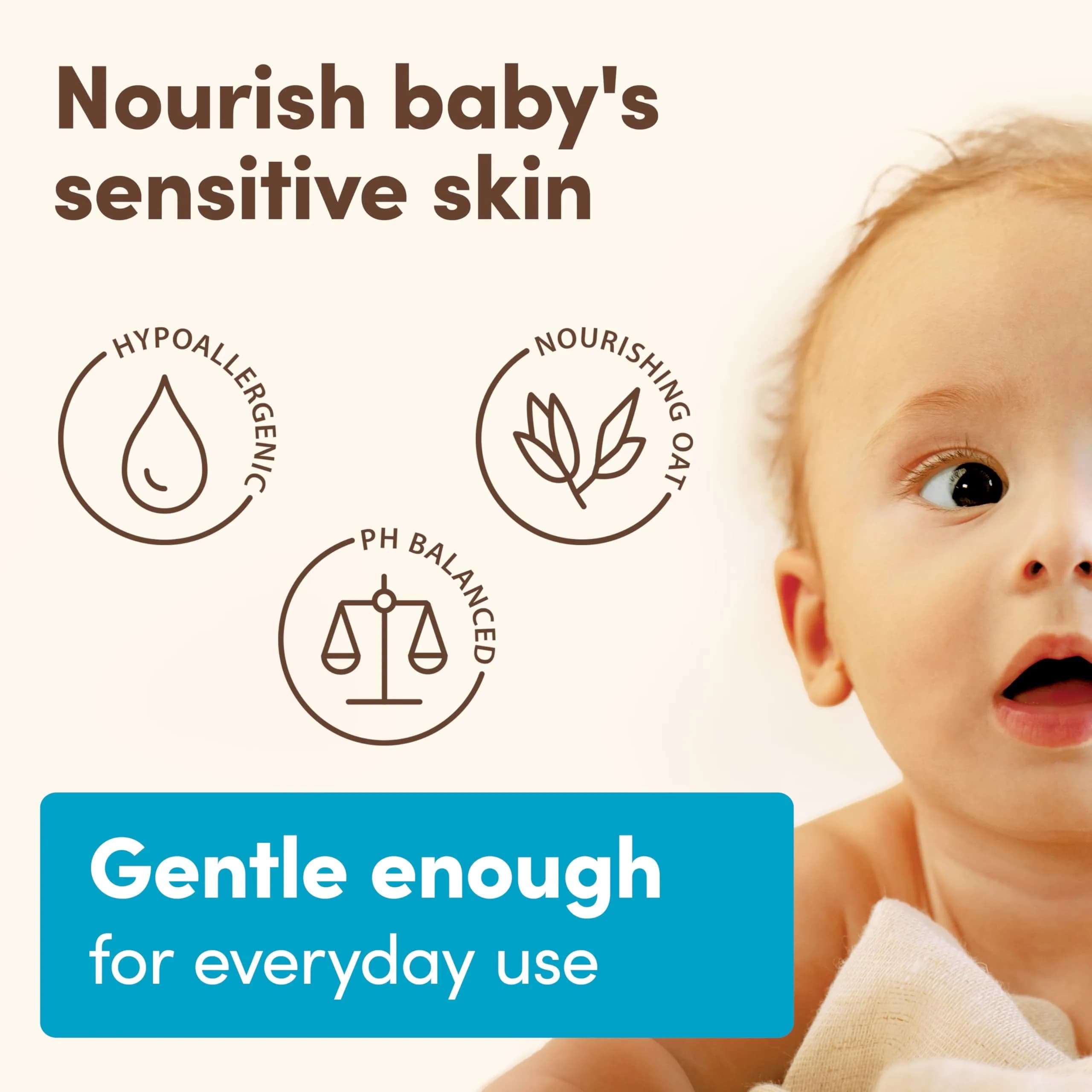 Aveeno Baby Gentle Wash & Shampoo with Natural Oat Extract 240ml (8 Fl Oz) | Tear-Free Formula for Hair & Body - view 5