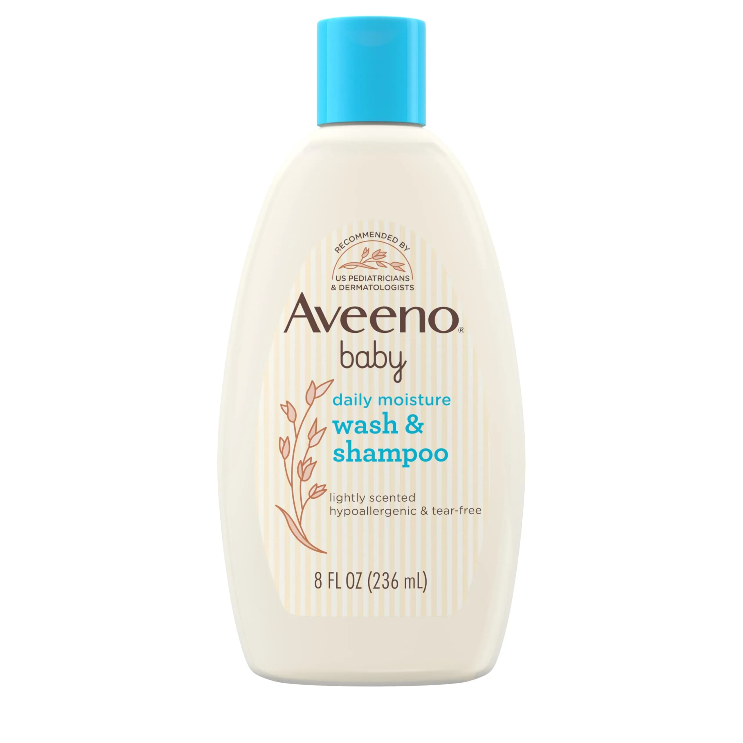 Aveeno Baby Gentle Wash & Shampoo with Natural Oat Extract 240ml (8 Fl Oz) | Tear-Free Formula for Hair & Body - main product image
