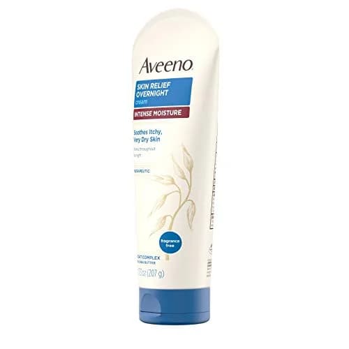Aveeno Skin Relief Overnight Intense Moisture Cream 207ml (7.3 oz) | Therapeutic Dimethicone Skin Protectant for Dry Itchy Skin Relief thumbnail 8