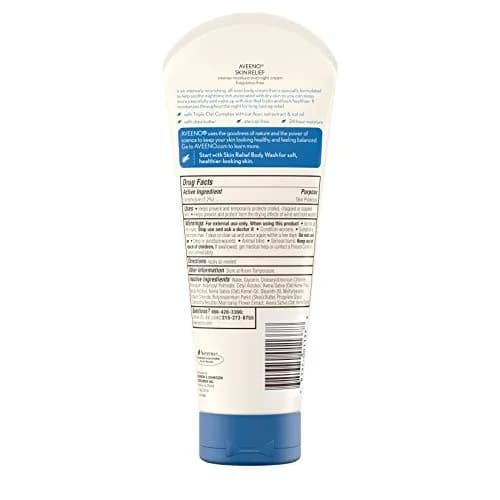 Aveeno Skin Relief Overnight Intense Moisture Cream 207ml (7.3 oz) | Therapeutic Dimethicone Skin Protectant for Dry Itchy Skin Relief thumbnail 2