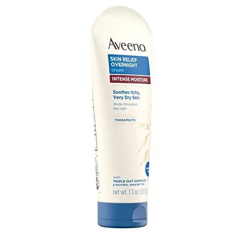 Aveeno Skin Relief Overnight Intense Moisture Cream 207ml (7.3 oz) | Therapeutic Dimethicone Skin Protectant for Dry Itchy Skin Relief thumbnail 3