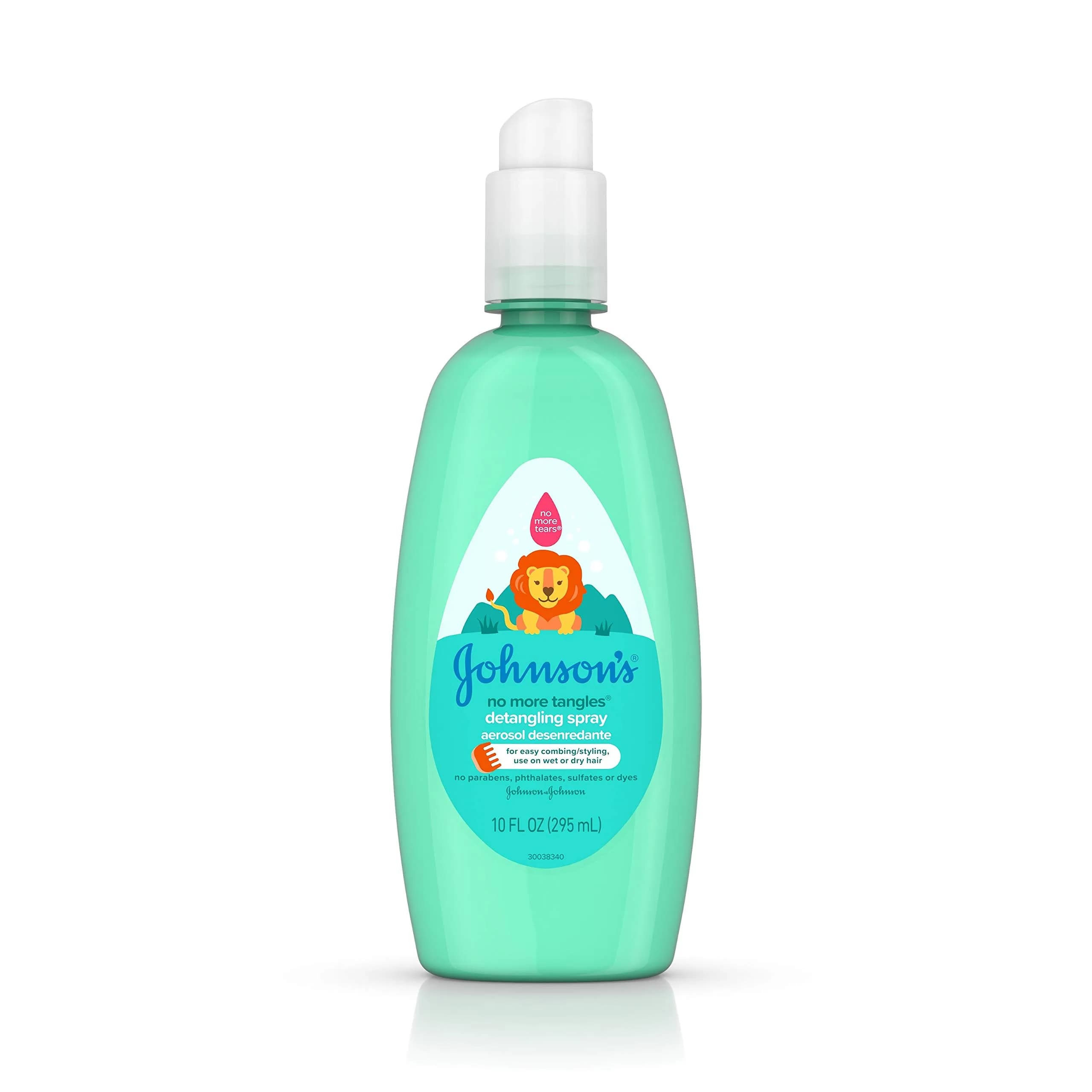 Johnson's No More Tangles Detangler Spray | 295ml (10 Fl Oz) | Gentle Formula for Easy Combing — 10 Fl Oz