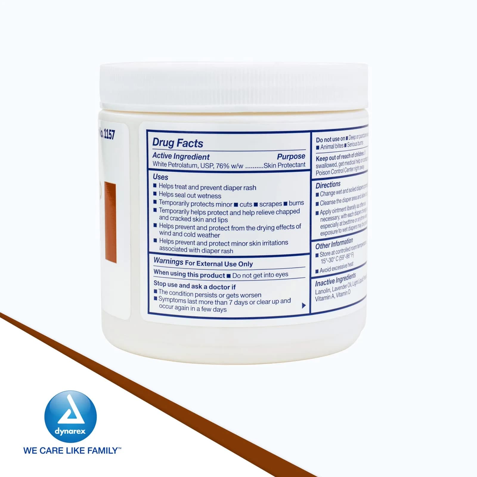 Dynarex Vitamins A & D Ointment Skin Protectant 425.2 g (15 oz) | Soothes Dry, Chaffed Skin - view 7