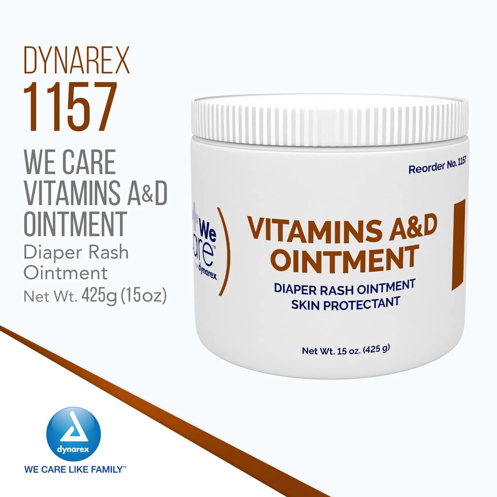 Dynarex Vitamins A & D Ointment Skin Protectant 425.2 g (15 oz) | Soothes Dry, Chaffed Skin - view 2