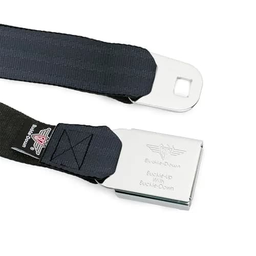 Buckle-Down Men's Seatbelt Buckle Belt, 1.5 Inch Wide, Black Regular | Fashion & Function thumbnail 8