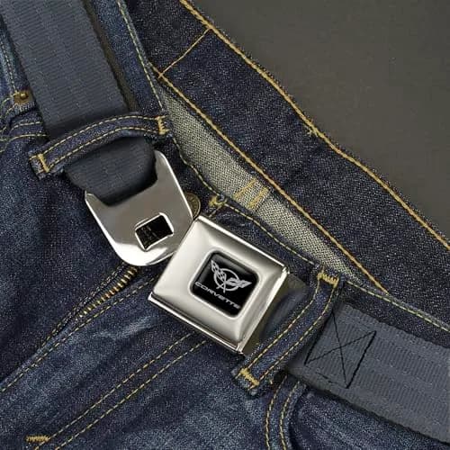 Buckle-Down Men's Seatbelt Buckle Belt, 1.5 Inch Wide, Black Regular | Fashion & Function thumbnail 2