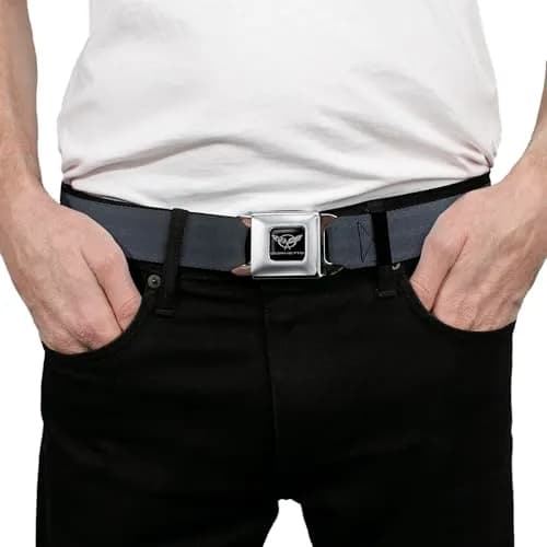 Buckle-Down Men's Seatbelt Buckle Belt, 1.5 Inch Wide, Black Regular | Fashion & Function thumbnail 3