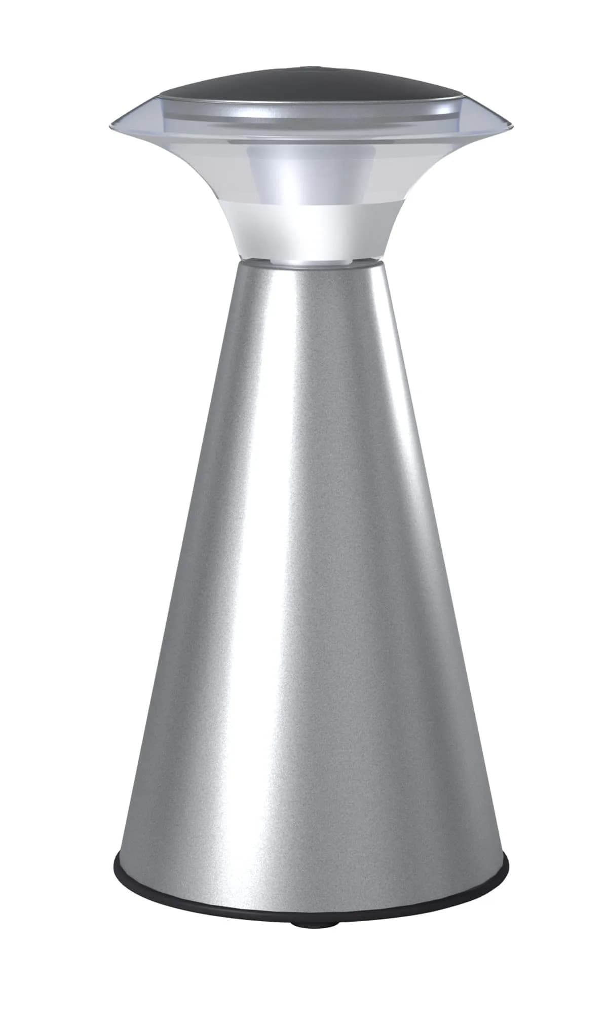 LIGHT IT! Lanterna Touch Silver Portable LED Lantern | One Touch Operation, 200 Lumens, Battery Powered
