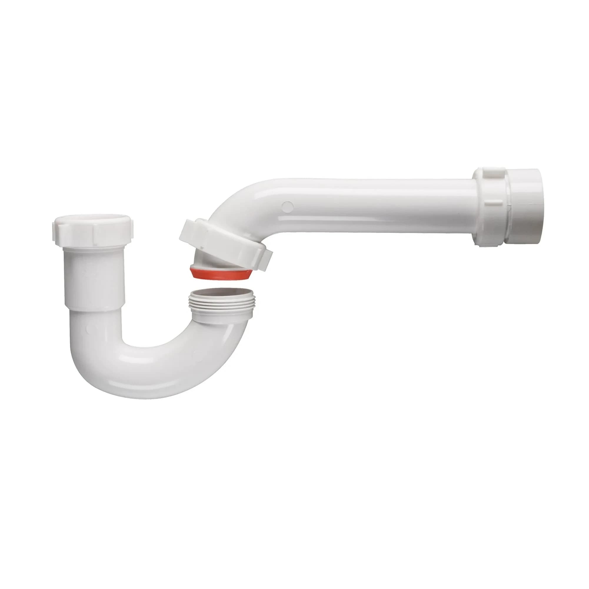 Keeney White Polypropylene P-Trap with PVC Adaptor 15.2 cm (6 in) | Prevents Toxic Gases — White